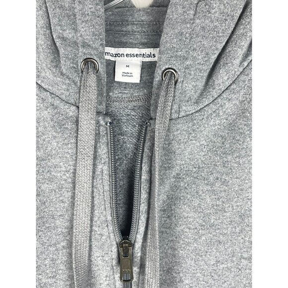 Amazon Essentials Mens Medium Gray Zip Front Hoodie Front Pockets - Picture 5 of 5
